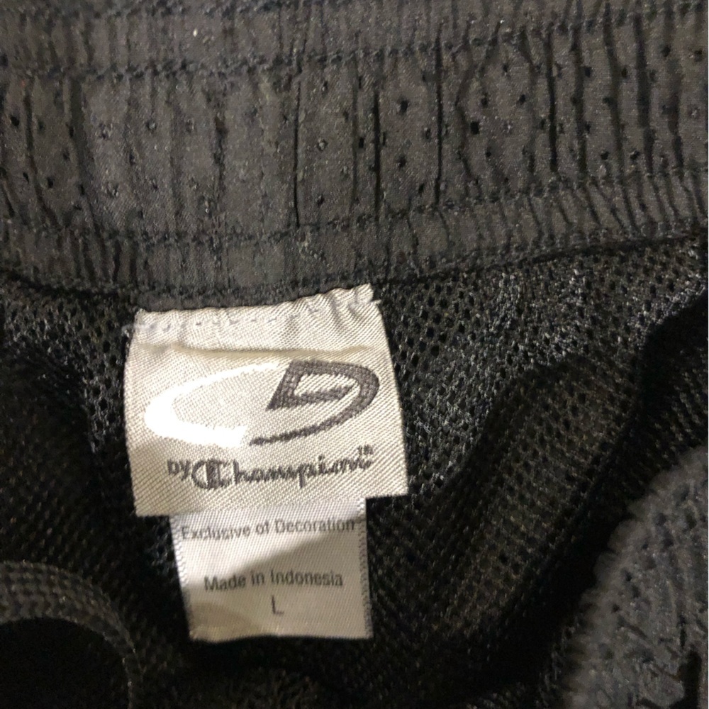 Champion Men’s Large Lightweight Track Windbreaker Pants Black / Grey - Picture 8 of 11